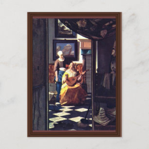 The Love Letter,  By Johannes Vermeer Postcard
