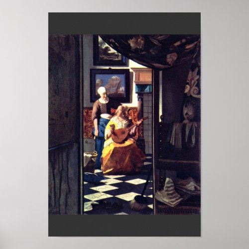 The Love Letter  By Johannes Vermeer Poster