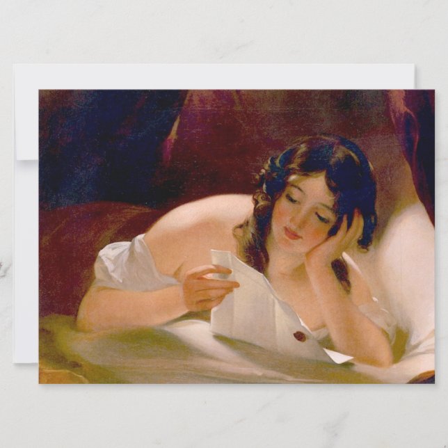 The Love Letter (by Thomas Sully) Card (Front)