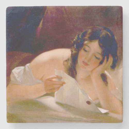 The Love Letter by Thomas Sully Stone Coaster