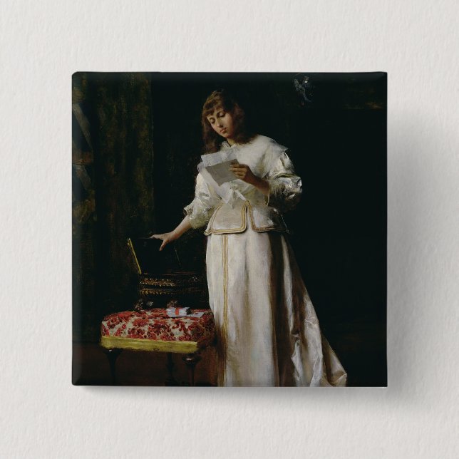 The Love Letter Pinback Button (Front)