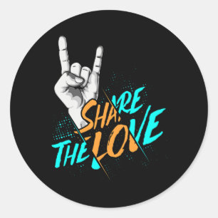 The Love Men Women Kids Boys Girls Asl Gift  Classic Round Sticker