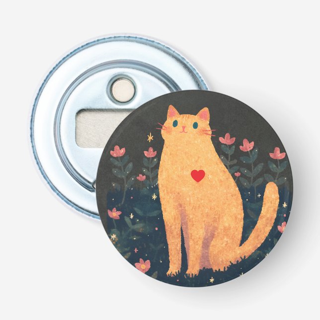 The Love of a Cat, a Charles Dickens' Quote Bottle Opener (Front)