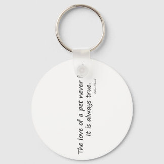 The Love of a Pet (words only) Keychain