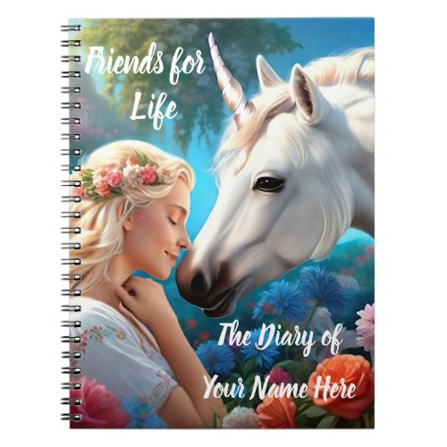 The Love of a Princess for Her Unicorn Diary Notebook