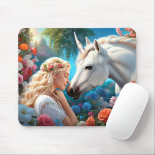 The Love of a Princess for Her Unicorn Mouse Pad