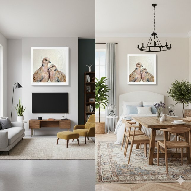 The Love of Two Doves Framed Art (Creator Uploaded)
