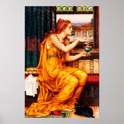 The Love Potion by Evelyn de Morgan Poster