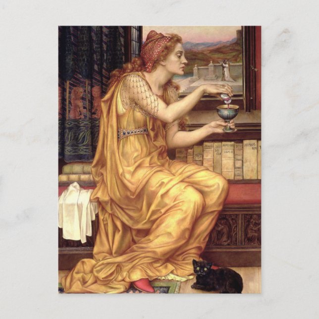 The Love Potion by Pre-Raphaelite Evelyn de Morgan Postcard (Front)