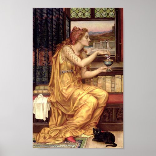 The Love Potion by Pre_Raphaelite Evelyn de Morgan Poster