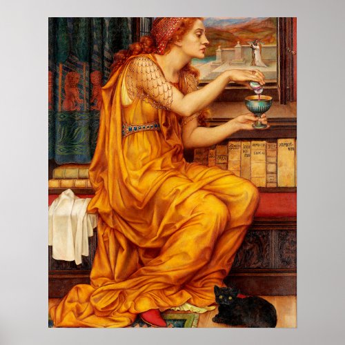 The Love Potion _ Evelyn De Morgan Painting Poster