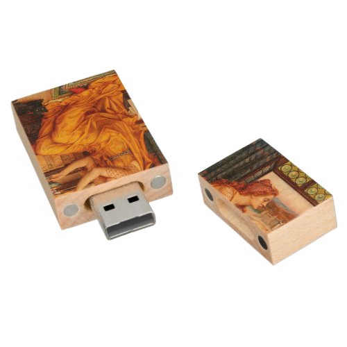 The Love Potion _ Evelyn De Morgan Painting Wood Flash Drive