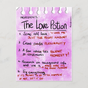 How To Make A Love Potion, Recipe