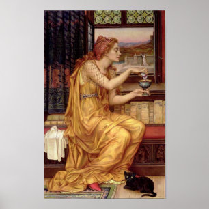 The Love Potion - Vintage Pre-Raphaelite Art  Poster