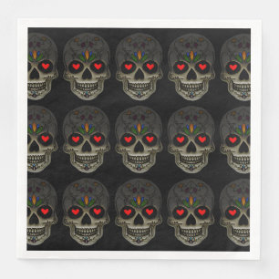 The Love Skull Paper Dinner Napkins