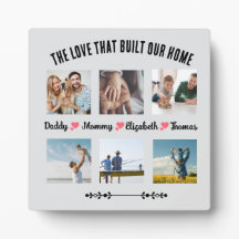 The Love That Built Our Home Custom Photo Plaque