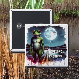 The Loveland Frogman Ohio Cryptid Button