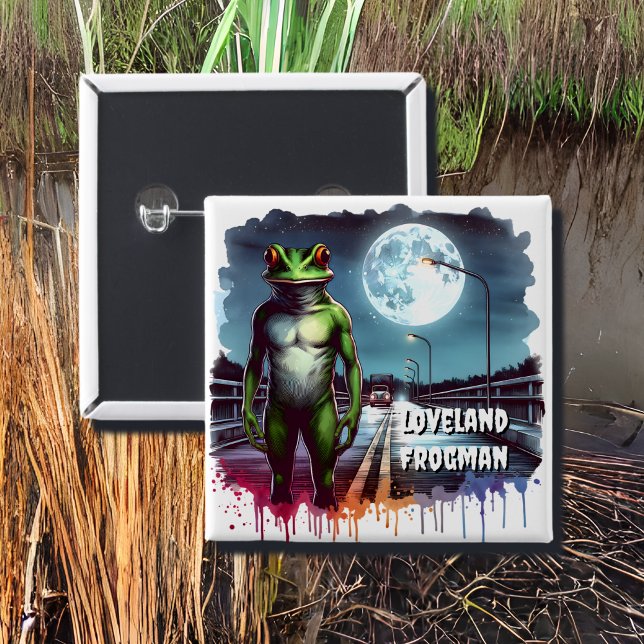 The Loveland Frogman | Ohio Cryptid Button (Creator Uploaded)