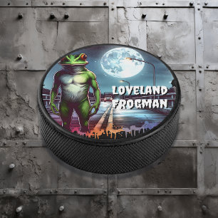 The Loveland Frogman Ohio Cryptid Hockey Puck