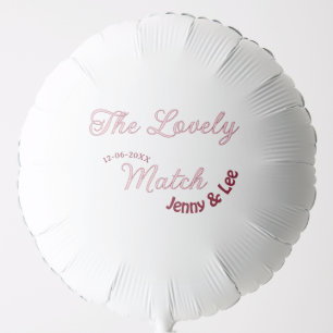 the lovely match pink name date pastel wedding ret balloon