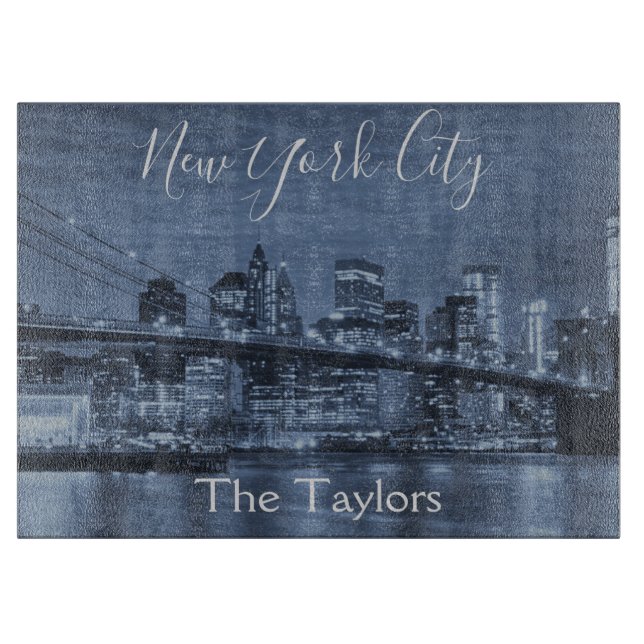 The Lovely New York City Skyline Cutting Board (Front)