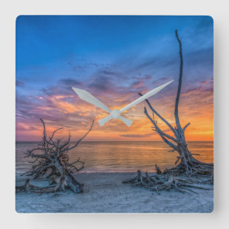 The Lover Trees Square Wall Clock