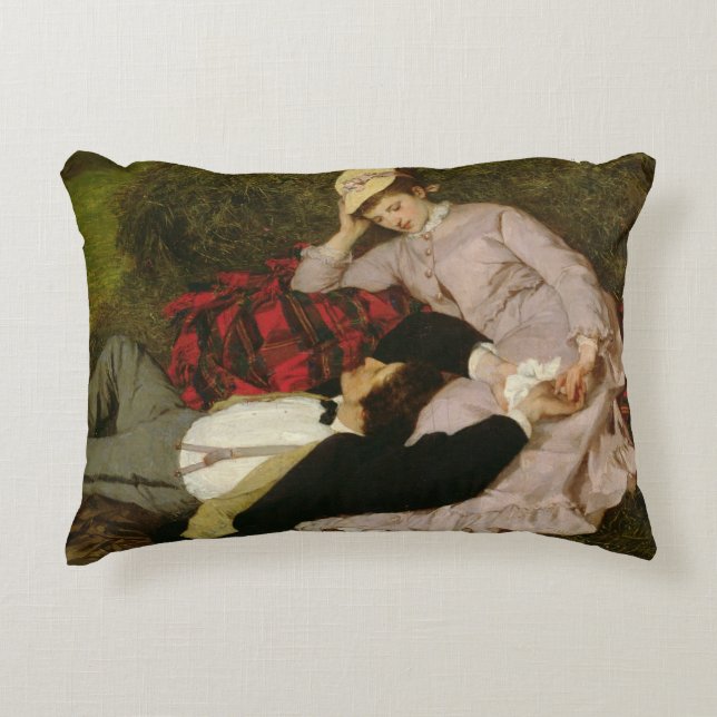 The Lovers, 1870 Decorative Pillow (Front)