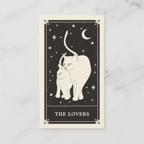 The Lovers Cat Tarot Wedding Save the Date Card