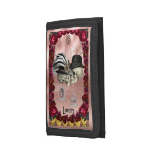 The Lovers from The Halloween Tarot Deck by Petra Tri-fold Wallet