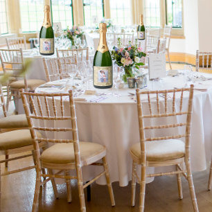 The Lovers Gold Tarot Card Couple Name And Photo Sparkling Wine Label