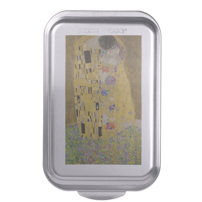 The Lovers Kissing Embrace by Gustav Klimt Cake Pan (Front Vertical)