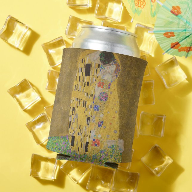 The Lovers Kissing Embrace by Gustav Klimt Can Cooler (In Situ Summer)