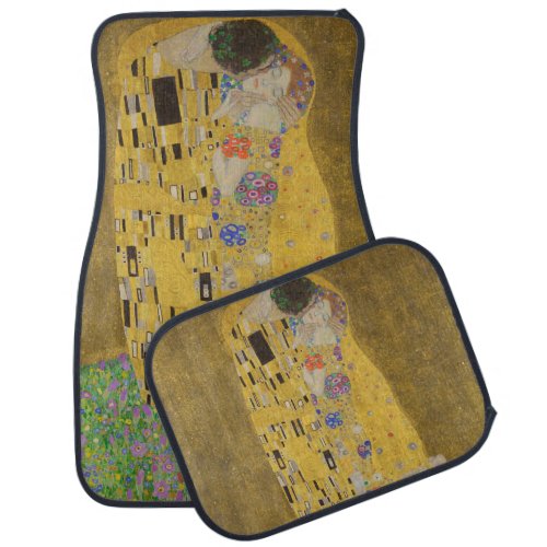 The Lovers Kissing Embrace by Gustav Klimt Car Floor Mat