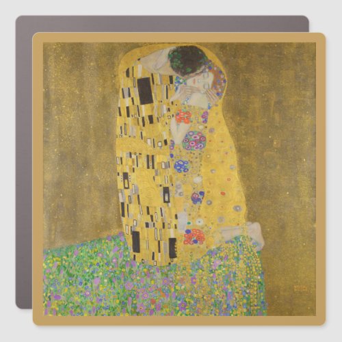 The Lovers Kissing Embrace by Gustav Klimt Car Magnet