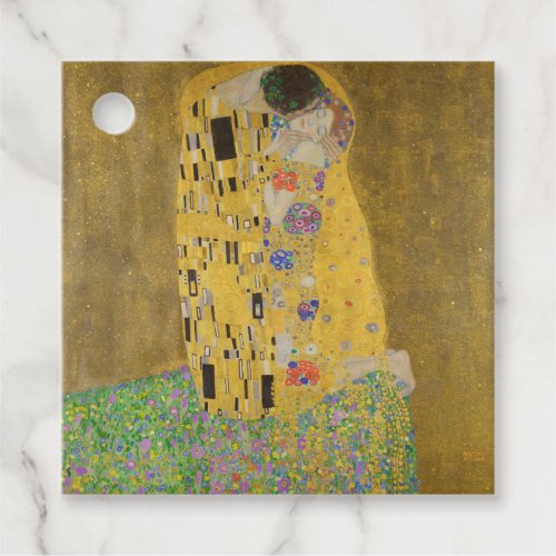 The Lovers Kissing Embrace by Gustav Klimt Favor Tags