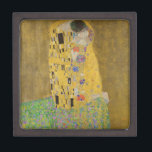 The Lovers Kissing Embrace by Gustav Klimt Gift Box<br><div class="desc">Sunlight glints off the swirling golden embrace that surrounds the lovers in Gustav Klimt's masterpiece, The Kiss. The scene is a paradox of intimacy and isolation. The couple stands on a precipice, a field of colorful flowers at their feet, yet they are oblivious to the world around them. Their gazes...</div>