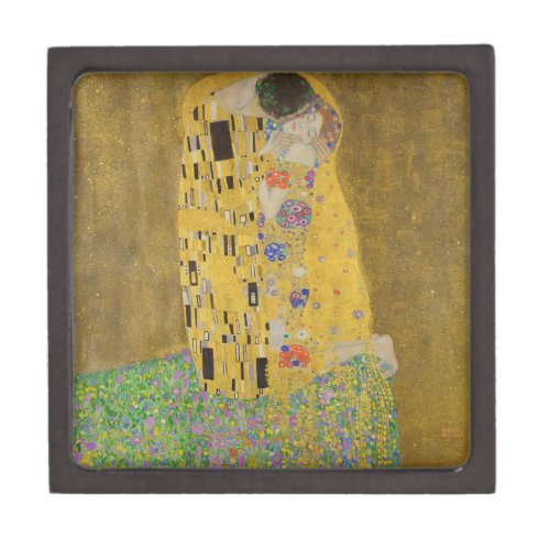 The Lovers Kissing Embrace by Gustav Klimt Gift Box