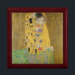 The Lovers Kissing Embrace by Gustav Klimt Gift Box<br><div class="desc">Sunlight glints off the swirling golden embrace that surrounds the lovers in Gustav Klimt's masterpiece, The Kiss. The scene is a paradox of intimacy and isolation. The couple stands on a precipice, a field of colorful flowers at their feet, yet they are oblivious to the world around them. Their gazes...</div>