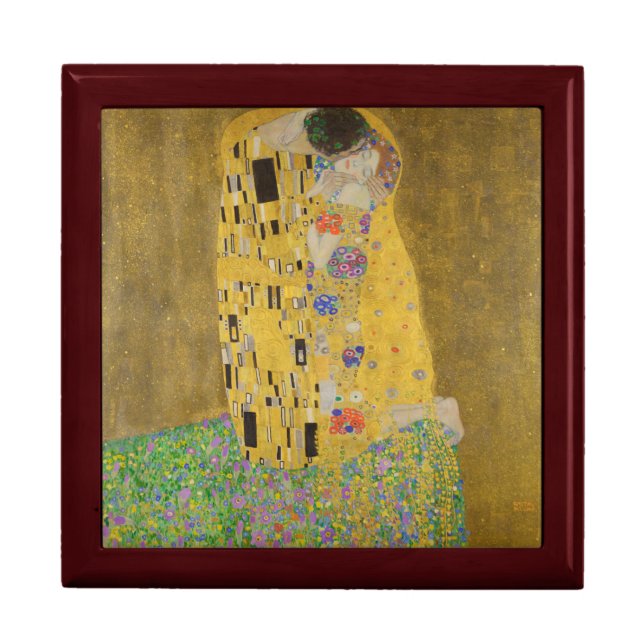 The Lovers Kissing Embrace by Gustav Klimt Gift Box (Front)