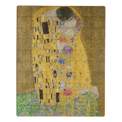 The Lovers Kissing Embrace by Gustav Klimt Jigsaw Puzzle