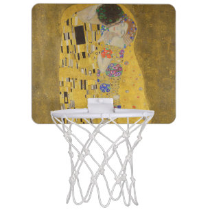 The Lovers Kissing Embrace by Gustav Klimt Mini Basketball Hoop