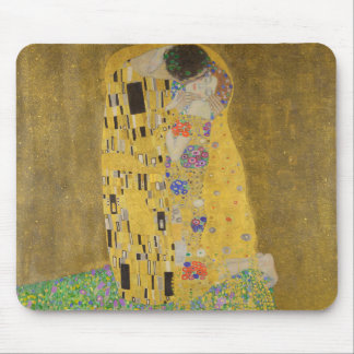 The Lovers Kissing Embrace by Gustav Klimt Mouse Pad