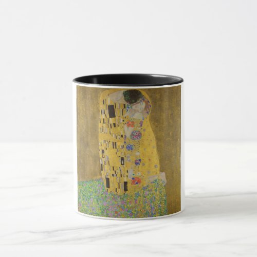 The Lovers Kissing Embrace by Gustav Klimt Mug