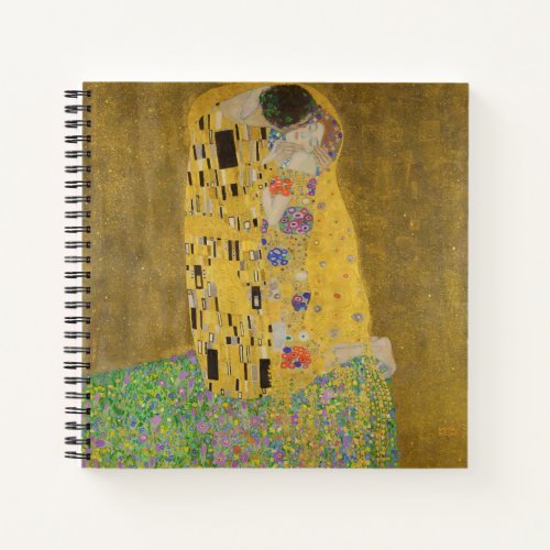 The Lovers Kissing Embrace by Gustav Klimt Notebook