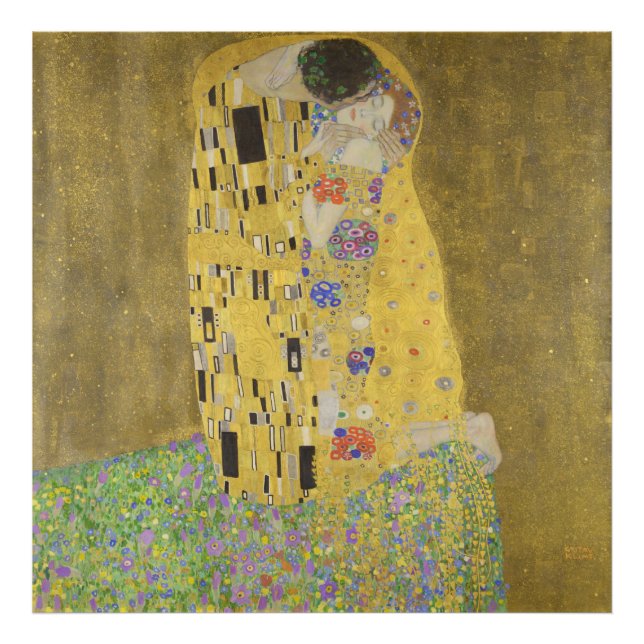 The Lovers Kissing Embrace by Gustav Klimt Photo Print (Front)
