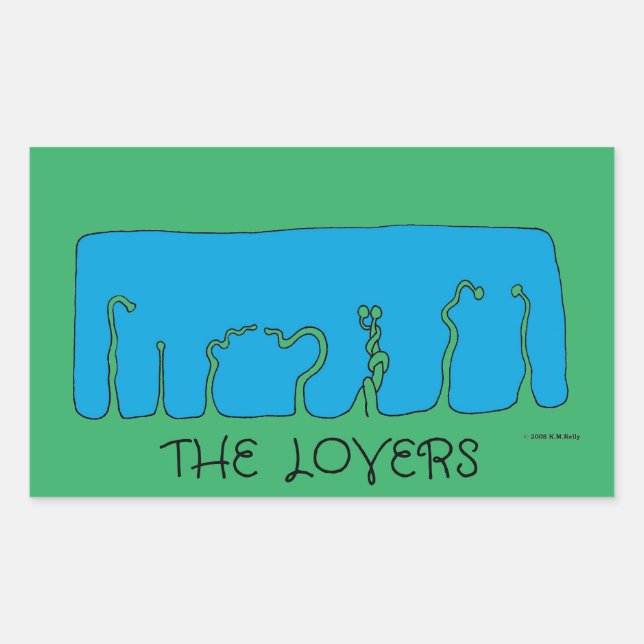 THE LOVERS -  RECTANGULAR STICKER (Front)