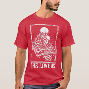 The Lovers Skeleton Tarot Card Gothic Witch Occult T-Shirt