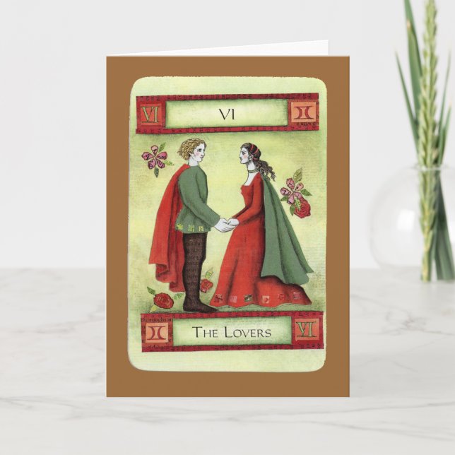 "The Lovers" tarot card (Front)