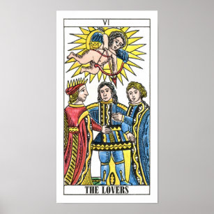 The Lovers Tarot Card Art Wall Decor Zazzle