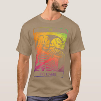 The Lovers Tarot Card Rainbow Occult Goth Lesbian  T-Shirt